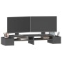 Monitor stand solid gray pine wood 100x27.5x15 cm by vidaXL, Computer bases and risers - Ref: Foro24-813971, Price: 41,88 €, ...