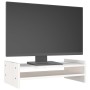 Solid white pine wood monitor stand 50x27x15 cm by vidaXL, Computer bases and risers - Ref: Foro24-814020, Price: 26,70 €, Di...