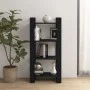 Black solid wood shelving/space divider 60x35x125 cm by vidaXL, Bookcases and shelves - Ref: Foro24-813888, Price: 52,91 €, D...