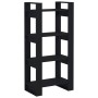 Black solid wood shelving/space divider 60x35x125 cm by vidaXL, Bookcases and shelves - Ref: Foro24-813888, Price: 59,42 €, D...