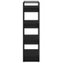 Black solid wood shelving/space divider 60x35x125 cm by vidaXL, Bookcases and shelves - Ref: Foro24-813888, Price: 59,42 €, D...