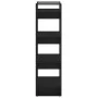 Black solid wood shelving/space divider 60x35x125 cm by vidaXL, Bookcases and shelves - Ref: Foro24-813888, Price: 52,91 €, D...