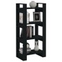 Black solid wood shelving/space divider 60x35x125 cm by vidaXL, Bookcases and shelves - Ref: Foro24-813888, Price: 59,42 €, D...
