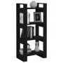 Black solid wood shelving/space divider 60x35x125 cm by vidaXL, Bookcases and shelves - Ref: Foro24-813888, Price: 52,91 €, D...