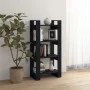 Black solid wood shelving/space divider 60x35x125 cm by vidaXL, Bookcases and shelves - Ref: Foro24-813888, Price: 52,91 €, D...