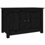 Solid black pine wood shoe cabinet 70x38x45.5 cm by vidaXL, Shoe racks and shoe organizers - Ref: Foro24-813783, Price: 56,34...