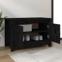 Solid black pine wood shoe cabinet 70x38x45.5 cm by vidaXL, Shoe racks and shoe organizers - Ref: Foro24-813783, Price: 56,34...