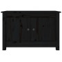 Armario zapatero de madera maciza de pino negro 70x38x45,5 cm de vidaXL, Zapateros y organizadores de calzado - Ref: Foro24-8...