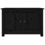 Solid black pine wood shoe cabinet 70x38x45.5 cm by vidaXL, Shoe racks and shoe organizers - Ref: Foro24-813783, Price: 56,34...