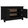 Solid black pine wood shoe cabinet 70x38x45.5 cm by vidaXL, Shoe racks and shoe organizers - Ref: Foro24-813783, Price: 56,34...