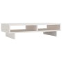 Solid white pine wood monitor stand 60x27x14 cm by vidaXL, Computer bases and risers - Ref: Foro24-814000, Price: 34,75 €, Di...