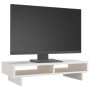 Solid white pine wood monitor stand 60x27x14 cm by vidaXL, Computer bases and risers - Ref: Foro24-814000, Price: 34,75 €, Di...