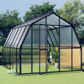 Invernadero con estructura de aluminio gris antracita 9,53 m²