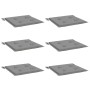 Cojines de silla de jardín 6 uds tela Oxford gris 50x50x3 cm