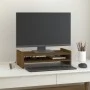 Monitor stand solid pine wood honey brown 50x27x15 cm by vidaXL, Computer bases and risers - Ref: Foro24-814022, Price: 21,57...