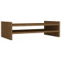 Monitor stand solid pine wood honey brown 50x27x15 cm by vidaXL, Computer bases and risers - Ref: Foro24-814022, Price: 21,78...