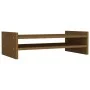 Monitor stand solid pine wood honey brown 50x27x15 cm by vidaXL, Computer bases and risers - Ref: Foro24-814022, Price: 21,57...