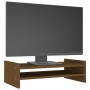 Monitor stand solid pine wood honey brown 50x27x15 cm by vidaXL, Computer bases and risers - Ref: Foro24-814022, Price: 21,78...