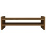 Monitor stand solid pine wood honey brown 50x27x15 cm by vidaXL, Computer bases and risers - Ref: Foro24-814022, Price: 21,78...