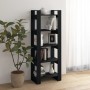Black solid wood shelving/space divider 60x35x160 cm by vidaXL, Bookcases and shelves - Ref: Foro24-813893, Price: 66,82 €, D...