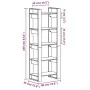 Black solid wood shelving/space divider 60x35x160 cm by vidaXL, Bookcases and shelves - Ref: Foro24-813893, Price: 66,01 €, D...
