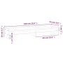 Solid pine wood monitor stand 100x24x16 cm in gray. by vidaXL, Computer bases and risers - Ref: Foro24-813991, Price: 36,03 €...