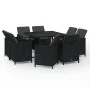 9-piece garden dining set with black synthetic rattan cushions. by vidaXL, Garden sets - Ref: Foro24-3095506, Price: 535,36 €...