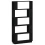 Estantería/divisor de espacios madera pino negro 80x25x163,5 cm de vidaXL, Librerías y estanterías - Ref: Foro24-814068, Prec...