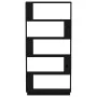 Black pine wood shelving/space divider 80x25x163.5 cm by vidaXL, Bookcases and shelves - Ref: Foro24-814068, Price: 82,50 €, ...