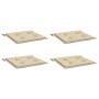 Cojines de silla de jardín 4 uds tela Oxford beige 50x50x4 cm