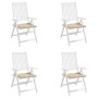 Cojines de silla de jardín 4 uds tela Oxford beige 50x50x4 cm