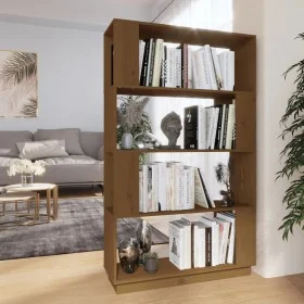 Estantería/divisor madera de pino marrón miel 80x25x132 cm de vidaXL, Librerías y estanterías - Ref: Foro24-814062, Precio: 7...