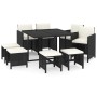 9-piece garden dining set and black synthetic rattan cushions by vidaXL, Garden sets - Ref: Foro24-3095507, Price: 451,11 €, ...