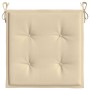Cojines de silla de jardín 6 uds tela Oxford beige 50x50x4 cm