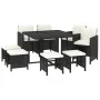 9-piece garden dining set and black synthetic rattan cushions by vidaXL, Garden sets - Ref: Foro24-3095507, Price: 445,30 €, ...