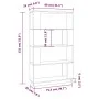 Gray pine wood shelf/space divider 80x25x132 cm by vidaXL, Bookcases and shelves - Ref: Foro24-814061, Price: 66,47 €, Discou...