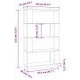 Regal/Raumteiler aus grauem Kiefernholz, 80 x 25 x 132 cm von vidaXL, Bücherregale und Regale - Ref: Foro24-814061, Preis: 67...