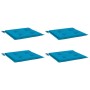 Cojines de silla de jardín 4 uds tela Oxford azul 50x50x3 cm