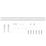 Sliding door kit for wardrobe, made of white carbon steel, 200 cm. by vidaXL, doorframes - Ref: Foro24-151699, Price: 28,96 €...