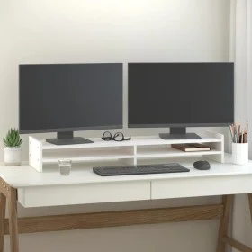 Solid pine wood monitor stand 100x27x15 cm by vidaXL, Computer bases and risers - Ref: Foro24-814025, Price: 40,16 €, Discoun...