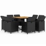 9-piece garden dining set and black synthetic rattan cushions by vidaXL, Garden sets - Ref: Foro24-3095521, Price: 535,84 €, ...