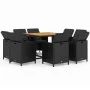9-piece garden dining set and black synthetic rattan cushions by vidaXL, Garden sets - Ref: Foro24-3095521, Price: 529,27 €, ...