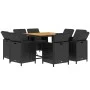 9-piece garden dining set and black synthetic rattan cushions by vidaXL, Garden sets - Ref: Foro24-3095521, Price: 529,27 €, ...