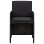 9-teiliges Garten-Essset und schwarze Kissen aus synthetischem Rattan von vidaXL, Gartensets - Ref: Foro24-3095521, Preis: 53...