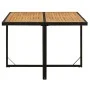 Set de comedor de jardín 9 pzas y cojines ratán sintético negro de vidaXL, Conjuntos de jardín - Ref: Foro24-3095521, Precio:...