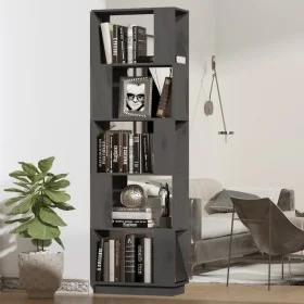 Shelf / space divider in gray pine wood 51x25x163.5 cm by vidaXL, Bookcases and shelves - Ref: Foro24-814046, Price: 63,31 €,...