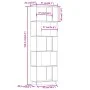 Shelf / space divider in gray pine wood 51x25x163.5 cm by vidaXL, Bookcases and shelves - Ref: Foro24-814046, Price: 63,31 €,...