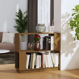 Pine wood shelf/divider honey brown 80x25x70 cm by vidaXL, Bookcases and shelves - Ref: Foro24-814052, Price: 48,42 €, Discou...