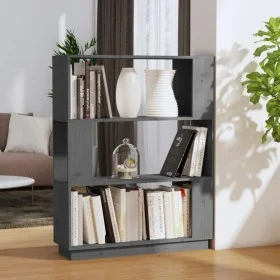 Gray pine wood shelving/space divider 80x25x101 cm by vidaXL, Bookcases and shelves - Ref: Foro24-814056, Price: 60,34 €, Dis...