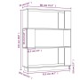 Regal/Raumteiler aus grauem Kiefernholz, 80 x 25 x 101 cm von vidaXL, Bücherregale und Regale - Ref: Foro24-814056, Preis: 61...